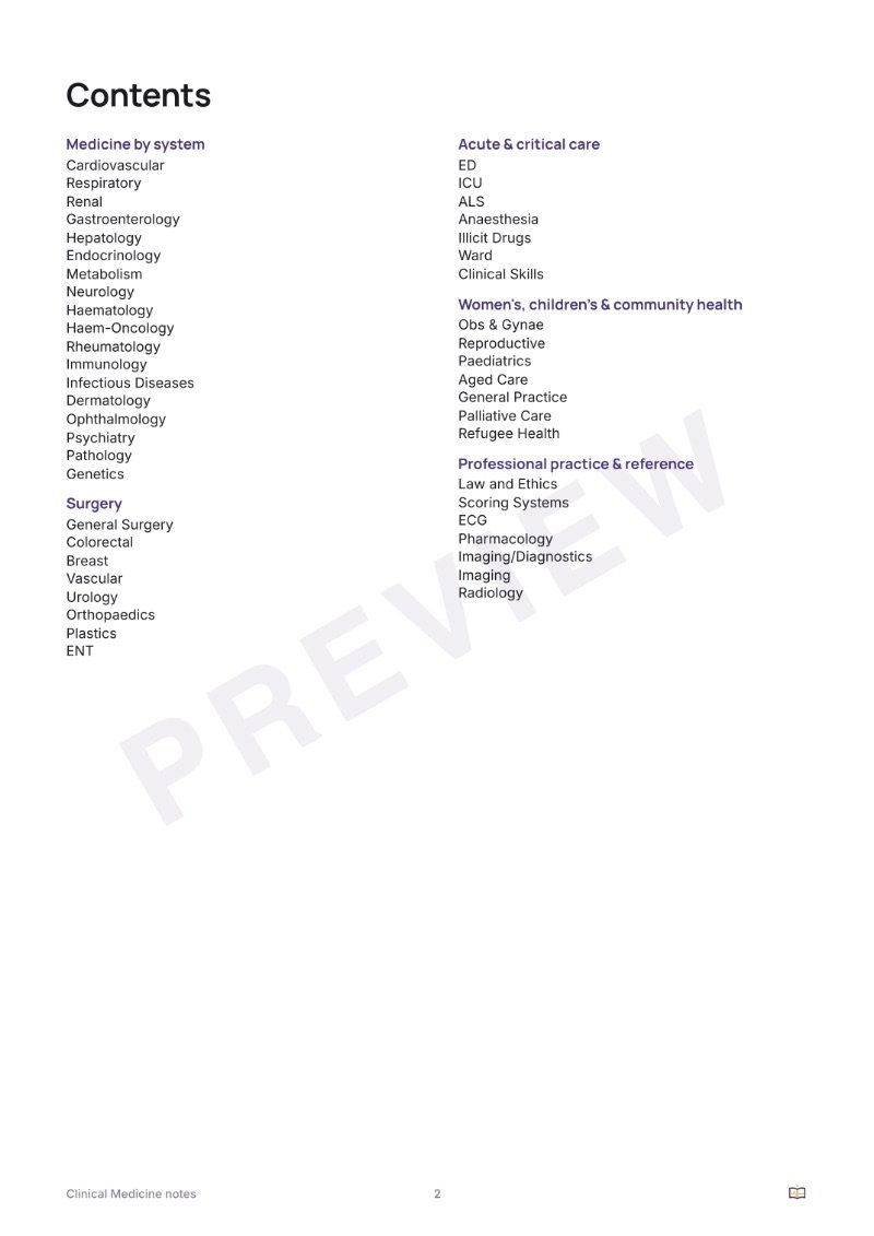 Clinical Medicine notes bundle preview 3