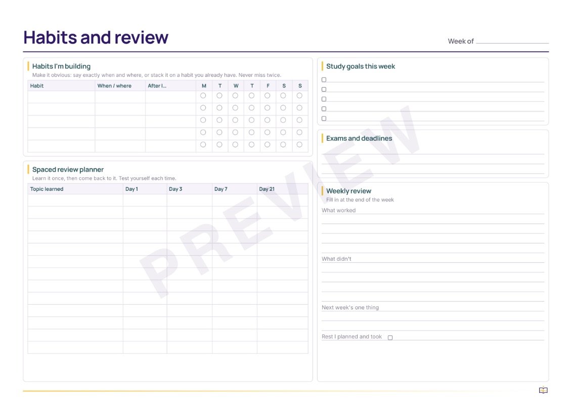 Weekly planner preview 3